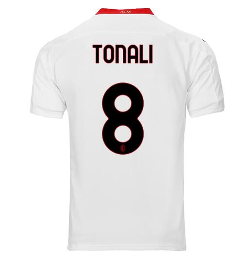 AC Milan Away Kit Soccer Jersey TONALI #8 2020/21